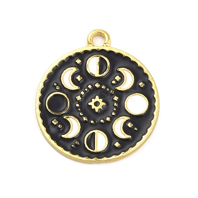 Alloy Enamel Pendants FIND-C015-02G-1