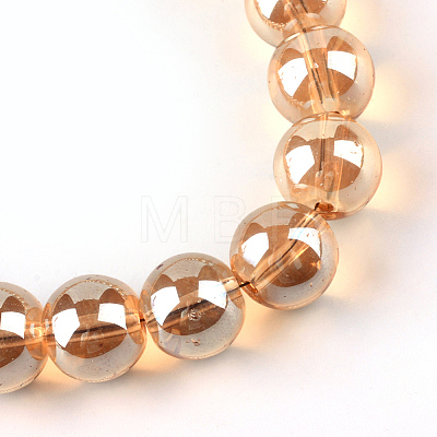 Electroplate Glass Beads Strands EGLA-Q062-4mm-A12-1