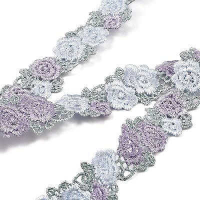 15 Yards Flower Polyester Lace Ribbon OCOR-A006-08A-1