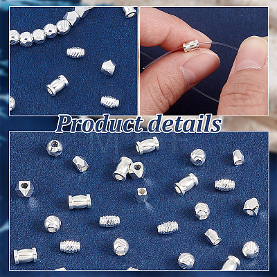   50Pcs 5 Styles Brass Spacer Beads KK-PH0006-35-1