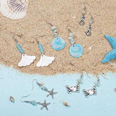 DIY Ocean Theme Earring Making DIY-SC0008-63-1