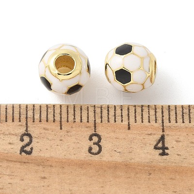 Brass Enamel Beads KK-P294-37G-01-1