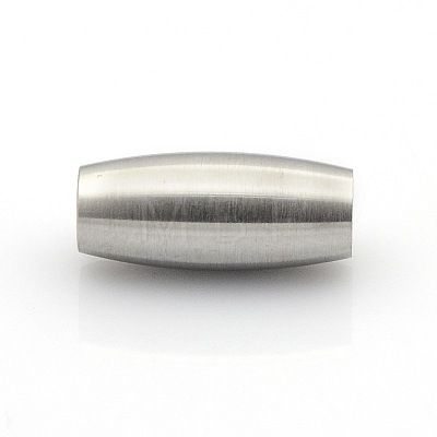 304 Stainless Steel Matte Surface Magnetic Clasps with Glue-in Ends STAS-O042-A-12-1
