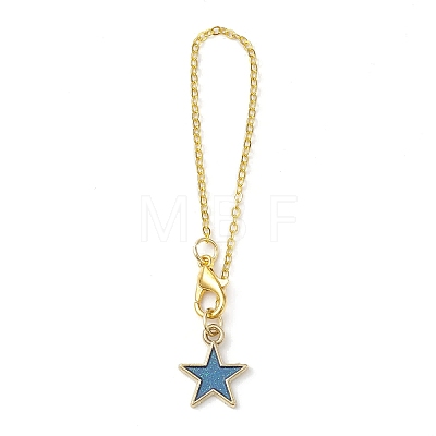 Alloy Enamel Pendant Decorations HJEW-JM01846-1