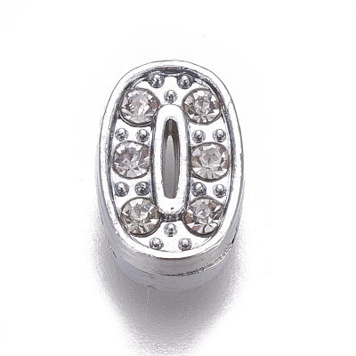 Alloy Rhinestone Slide Charms PALLOY-WH0065-28J-1