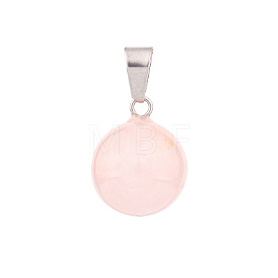 Natural Rose Quartz Charms PW-WG74EB2-04-1