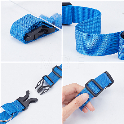   4Pcs 4 Style Nylon Adjustable Add-A-Bag Luggage Strap & Polyester Luggage Straps FIND-PH0007-06-1