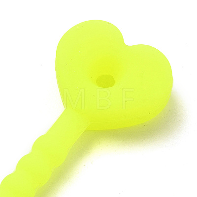 Heart Silicone Cable Ties SIL-T057-01O-1