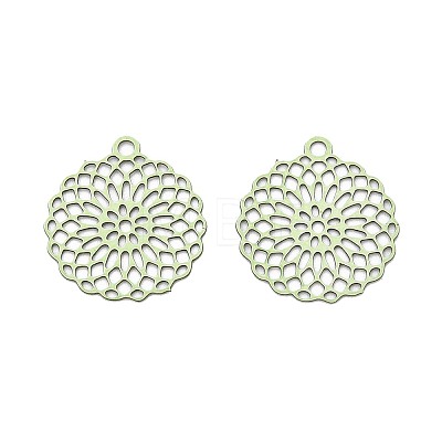 Spray Painted Hollow 430 Stainless Steel Pendants STAS-N121-10D-1