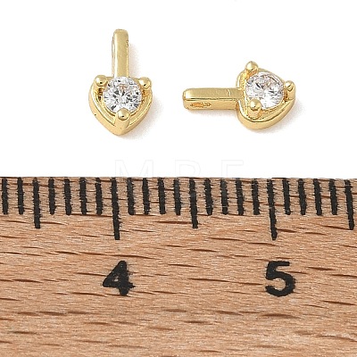 Brass Pave Clear Cubic Zirconia Charms CU-CBA9FFD-11G-03-1