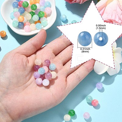 100Pcs 11 Colors Resin Imitation Cat Eye Beads FIND-CJ0003-15-1