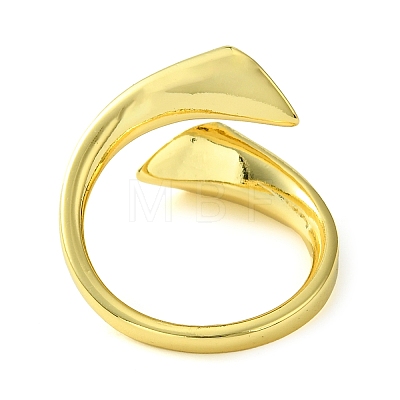 Brass Micro Pave Cubic Zirconia Open Cuff Ring RJEW-K256-08G-1