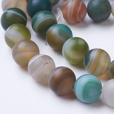 Natural Grade A Striped Agate/Banded Agate Beads Strands G-E478-07-8mm-1