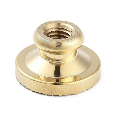 Texture Theme Roung Brass Stamp Head AJEW-M036-06F-G-1