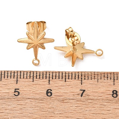 304 Stainless Steel Stud Earrings STAS-K291-13B-G-1