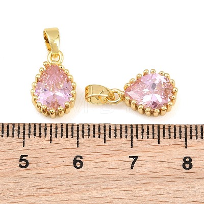 Brass Pave Cubic Zirconia Charms CU-CBA9AB3-01G-01-1