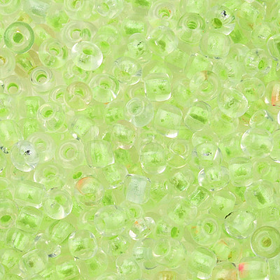Glow in the Dark Luminous Transparent Glass Seed Beads SEED-YWC0001-01I-1