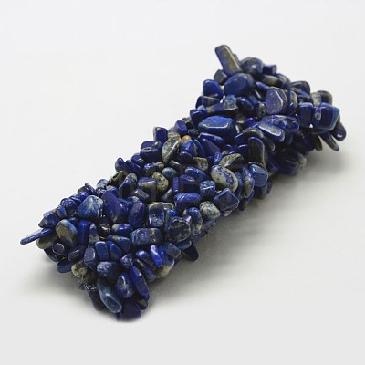 Chip Lapis Lazuli Beads Stretch Bracelets X-BJEW-F226-03-1