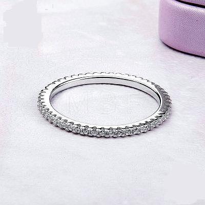 Anti-Tarnish Rhodium Plated 925 Sterling Silver Finger Rings RJEW-FF0008-008P-17mm-1