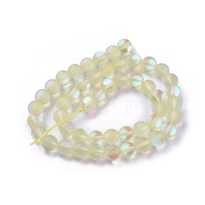 Synthetic Moonstone Beads Strands G-F142-8mm-14-1