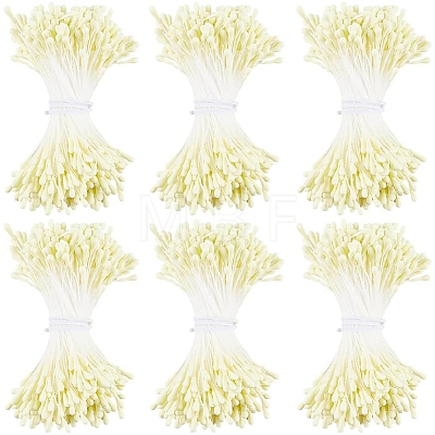 6Bundles Gypsum with Cotton Cord Artificial Flower Core DIY-GF0014-10A-1