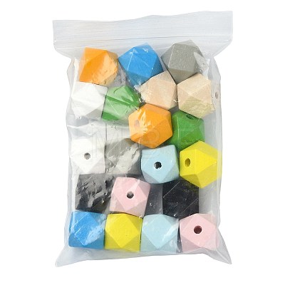 20Pcs 10 Colors Wood Beads WOOD-FS0002-57-1