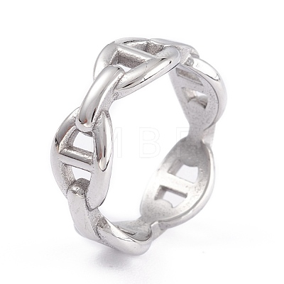 Unisex 304 Stainless Steel Finger Rings RJEW-K233-04B-P-1