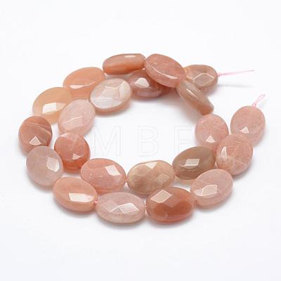 Natural Sunstone Beads Strands G-P322-01-18x13mm-1