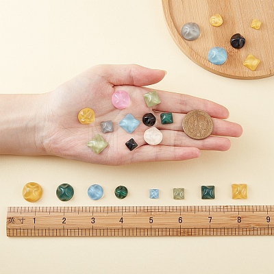 SUNNYCLUE 80Pcs 8 Style Resin Cabochons CRES-SC0001-79-1