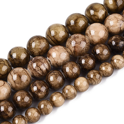 Natural Persian Jade Beads Strands G-A255-A02-02E-1