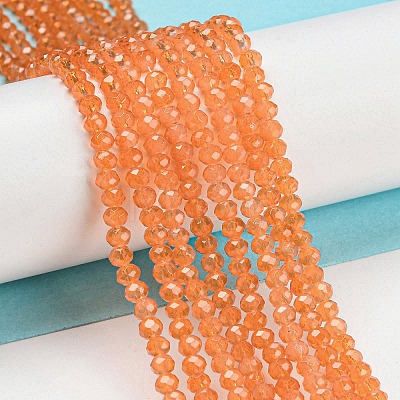 Baking Painted Transparent Glass Beads Strands DGLA-A034-J2mm-B03-1