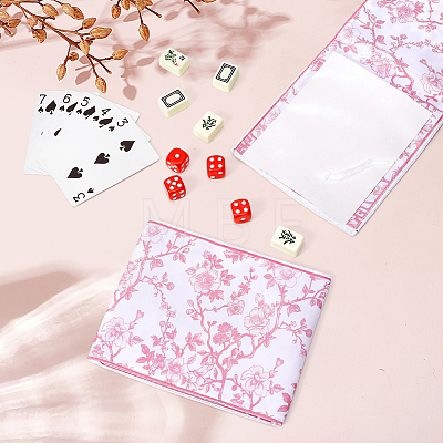 Printed Plastic Chinoiserie Mahjong Card Protector Cover AJEW-WH0709-445B-1