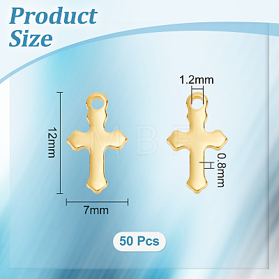 Unicraftale 304 Stainless Steel Tiny Cross Charms STAS-UN0052-53-1