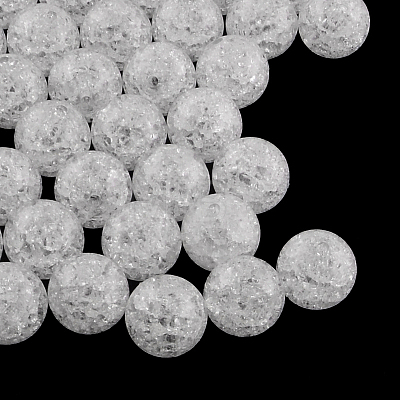 Transparent Crackle Acrylic Beads CACR-R008-20mm-12-1