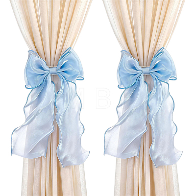 4Pcs Gauze Bowknot Curtain Tiebacks AJEW-HY0003-53B-1