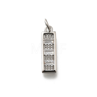 Brass Micro Pave Cubic Zirconia Pendants KK-P295-36P-1