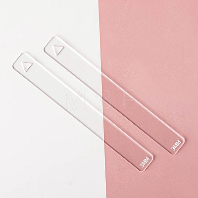 Transparent Acrylic Clay Thickness Ruler PW-WG44593-02-1