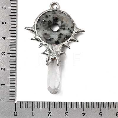 Natural Sesame Jasper Big Pendants G-G466-02P-14-1