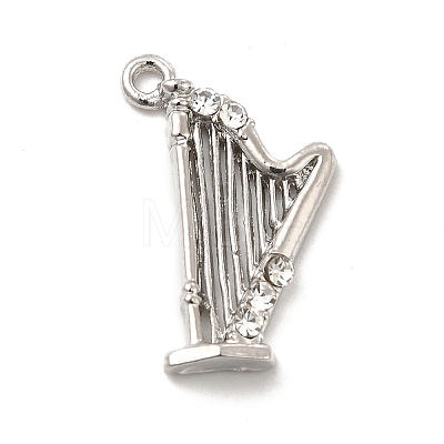 Rack Plating Alloy Rhinestone Pendants ALRI-M006-09P-1