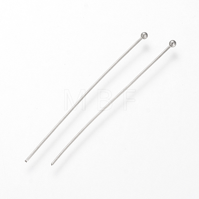 Tarnish Resistant 304 Stainless Steel Ball Head pins X-STAS-S066-70x0.5mm-1