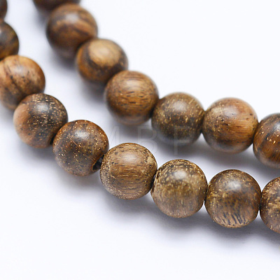 Natural African Padauk Wood Beads Strands WOOD-P011-02-8mm-1