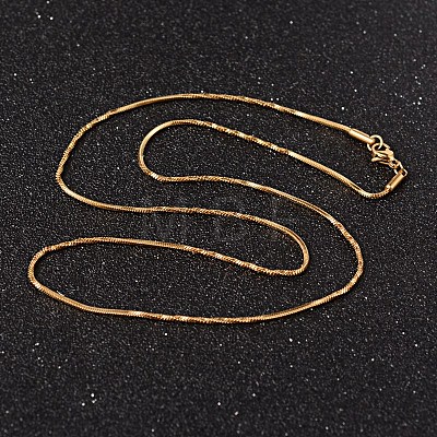304 Stainless Steel Snake Chain Necklaces NJEW-O096-A-23G-1
