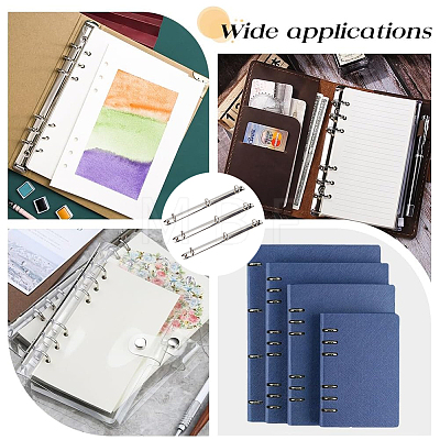 Iron Notebook 3-Ring Loose Leaf Book Binder Hinged Clamp LS-FIND-WH20007-15D-P-1