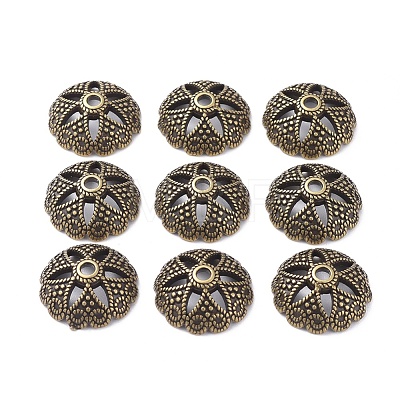 Tibetan Style Beads Caps TIBEB-A101309-AB-LF-1