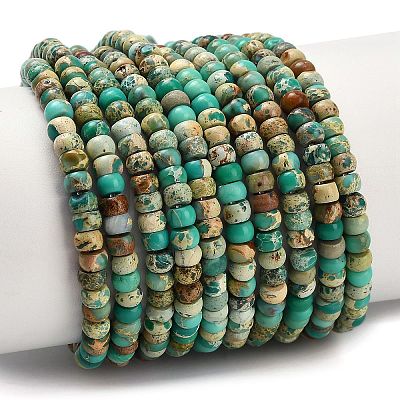 Dyed Natural Imperial Jasper Beads Strands G-P600-A01-01D-1