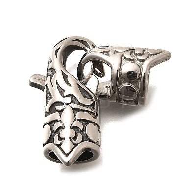 304 Stainless Steel Fold Over Clasps STAS-R140-14AS-01-1