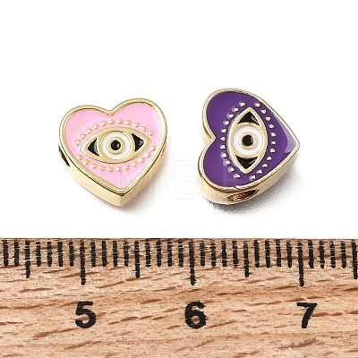 Brass Enamel Beads KK-CBA0E55-06G-1