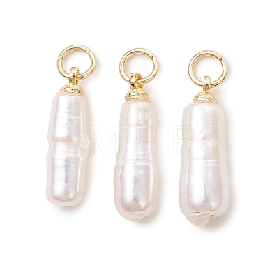 Natural Baroque Keshi Pearl Pendants PALLOY-JF05493-01-1
