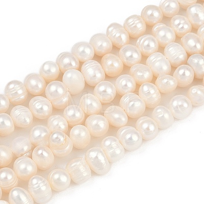 Natural Cultured Freshwater Pearl Beads Strands PEAR-I007-07Y-07A-1