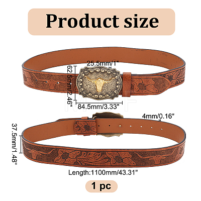 PU Leather Chain Belts AJEW-WH0010-36-1